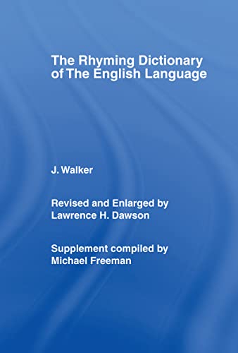 Walker's Rhyming Dictionary of the English Language (9780415059244) by Walker, J.