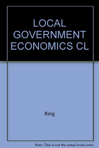 Local Government Economics Cl (9780415062206) by King