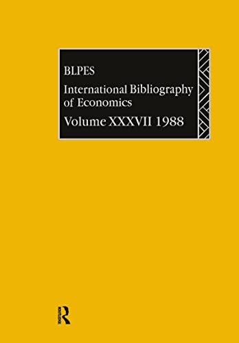 9780415064729: International Bibliography of Economics: 1988/Bibliographie Internationale Des Sciences Economique (037)