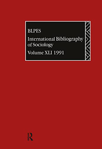 Stock image for International Bibliography of Sociology 1991/Bibliographie Internationale De Sociologie for sale by P.C. Schmidt, Bookseller