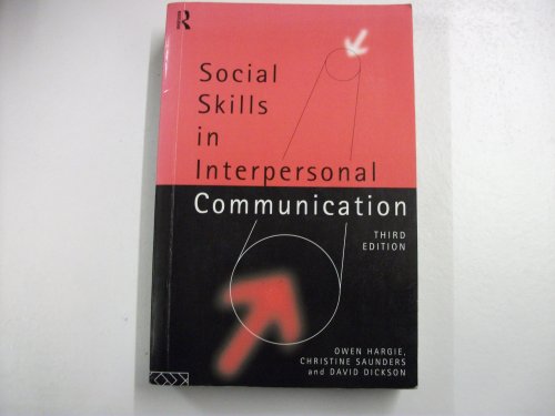 Beispielbild fr Social Skills in Interpersonal Communication: Third Edition zum Verkauf von WorldofBooks