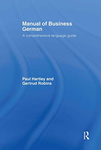 Stock image for Manual of Business German : A Comprehensive Language Guide for sale by Blackwell's