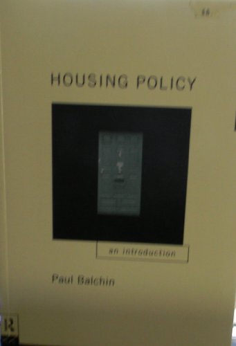 Beispielbild fr Housing Policy: An Introduction zum Verkauf von WorldofBooks