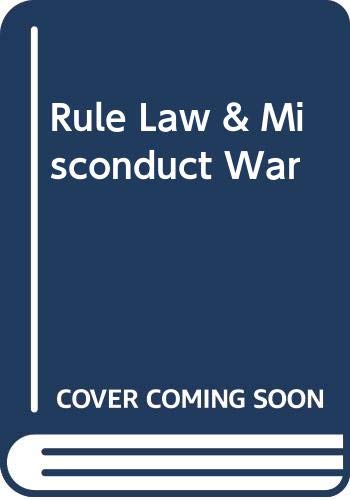Rule Law & Misconduct War (9780415098557) by Pritchard