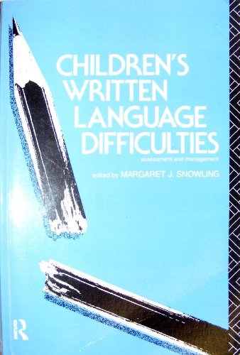 9780415098724: Children's Written Language Difficulties