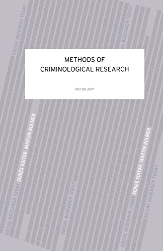 Imagen de archivo de Methods of Criminological Research a la venta por Better World Books