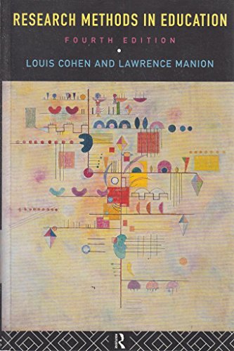 Research Methods in Education (9780415102353) by Louis Cohen