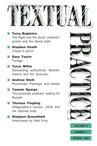 Immagine dell'editore per Textual Practice: Volume 8, Issue 1 venduto da THE SAINT BOOKSTORE