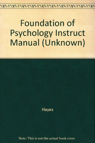 Stock image for Foundations of Psychology Instructors Manual for sale by WorldofBooks