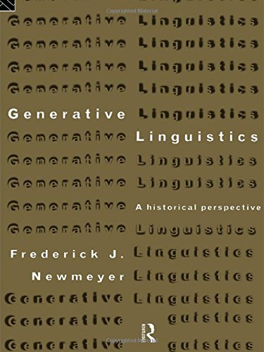 Imagen de archivo de Generative Linguistics: An Historical Perspective (History of Linguistic Thought) a la venta por HPB-Red