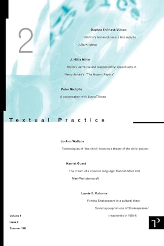 Stock image for Textual Practice: Volume 9 Issue 2 (Textual Practice, Issue 2) for sale by MusicMagpie
