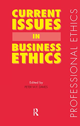 Beispielbild fr Current Issues in Business Ethics zum Verkauf von Blackwell's