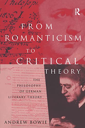 Beispielbild fr From Romanticism to Critical Theory: The Philosophy of German Literary Theory zum Verkauf von ThriftBooks-Dallas