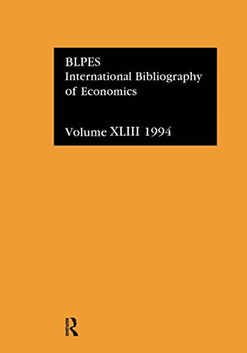 Stock image for IBSS: Economics: 1994 Vol 43 (International Bibliography of Social Science) for sale by Midtown Scholar Bookstore