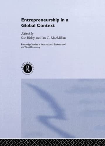 Imagen de archivo de Entrepreneurship in a Global Context (Routledge Studies in International Business and the World Economy) a la venta por AwesomeBooks