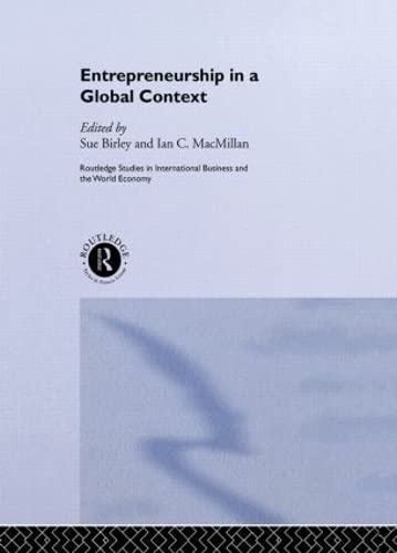 Stock image for Entrepreneurship in a Global Context (Routledge Studies in International Business and the World Economy) for sale by AwesomeBooks