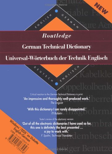 9780415133456: German Technical Dictionary