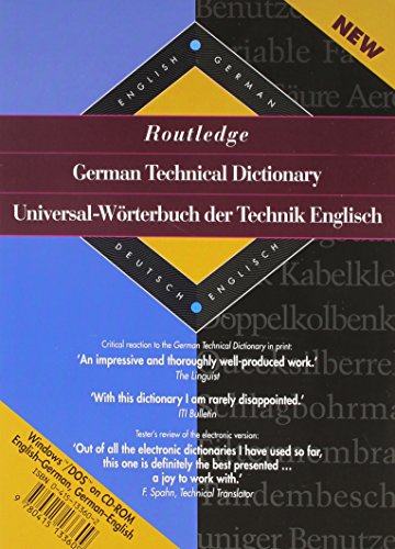 9780415133609: German Technical Dictionary