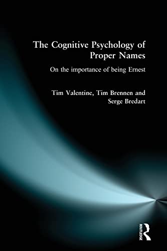 Beispielbild fr The Cognitive Psychology of Proper Names zum Verkauf von AwesomeBooks