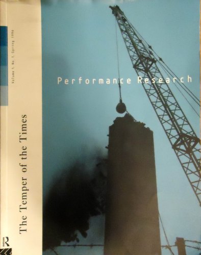 Beispielbild fr Performance Research V1 Issu 1 zum Verkauf von HALCYON BOOKS