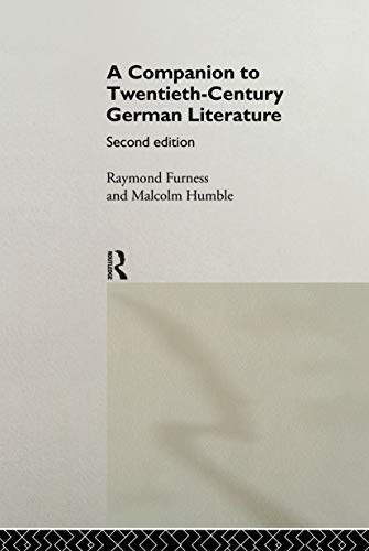 Beispielbild fr A Companion to Twentieth-Century German Literature zum Verkauf von BMV Bloor