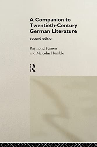 Beispielbild fr A Companion to Twentieth-Century German Literature zum Verkauf von Better World Books
