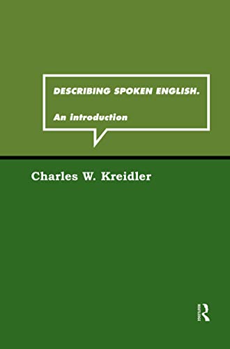 Beispielbild fr Describing Spoken English: An Introduction (Routledge Grammar) zum Verkauf von getbooks GmbH
