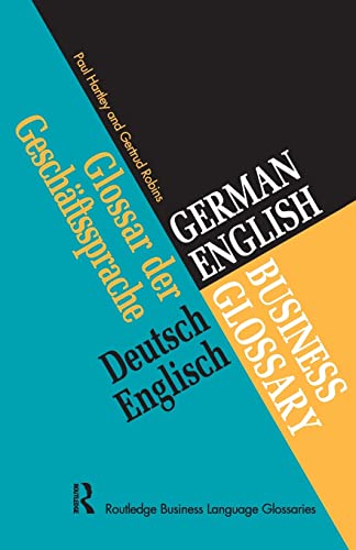 Imagen de archivo de German/English Business Glossary a la venta por Better World Books Ltd