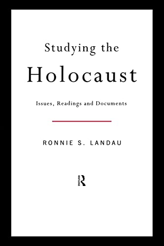 Stock image for Studying the Holocaust: Issues, readings and documents for sale by Wonder Book