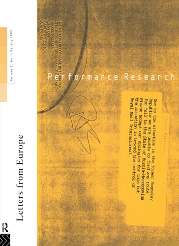 9780415161787: Performance Research: Letters from Europe