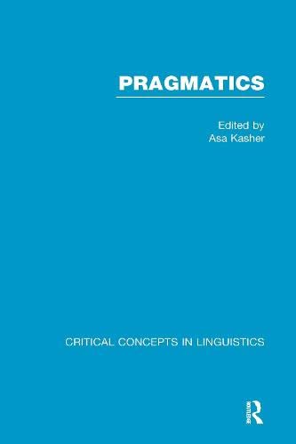 Stock image for Pragmatics:Critcl Concepts V1 for sale by Phatpocket Limited