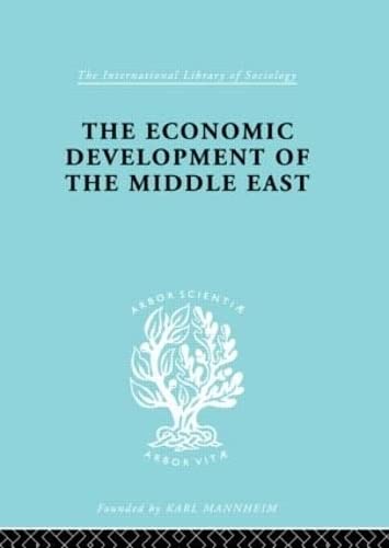 Beispielbild fr The Economic Development of the Middle East zum Verkauf von Blackwell's