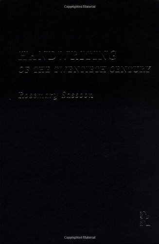 Handwriting of the Twentieth Century (9780415178815) by Sassoon, Rosemary