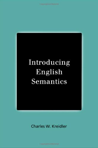 Beispielbild fr Introducing English Semantics zum Verkauf von Wonder Book