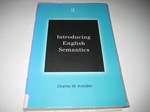 Beispielbild fr Introducing English Semantics zum Verkauf von WorldofBooks