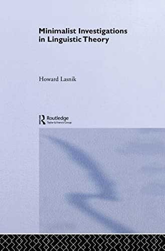 9780415181945: Minimalist Investigations in Linguistic Theory