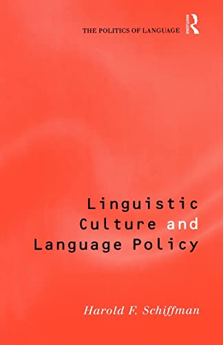 Stock image for Linguistic Culture and Language Policy for sale by Blackwell's