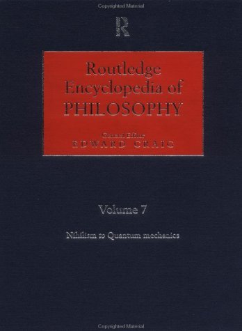 Stock image for Routledge Encyclopedia of Philosophy for sale by Better World Books Ltd