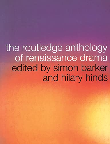 9780415187343: The Routledge Anthology of Renaissance Drama
