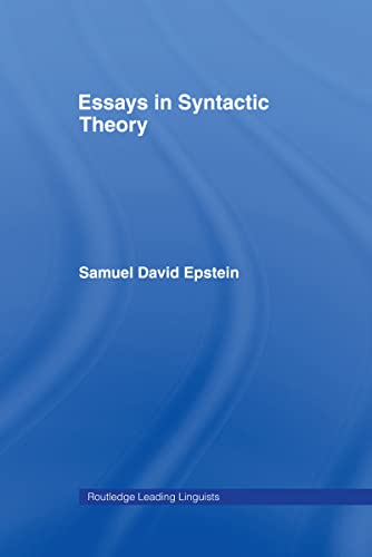 Beispielbild fr Essays in Syntactic Theory (Routledge Leading Linguists) zum Verkauf von Chiron Media