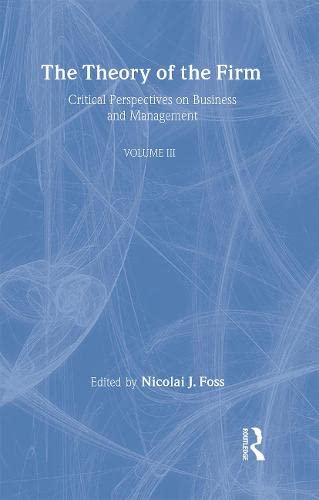 9780415196406: The Theory of the Firm: Critical Perspectives on Business and Management