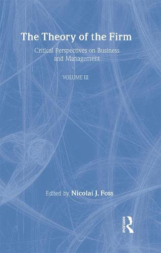 9780415196406: Theories Of Firm:Crit Persp V3