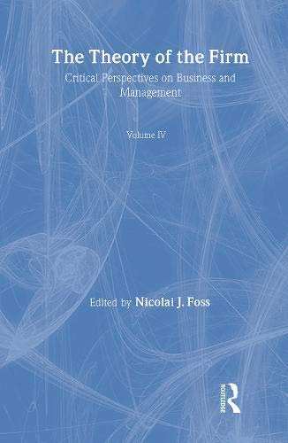 9780415196413: The Theory of the Firm: Critical Perspectives on Business and Management