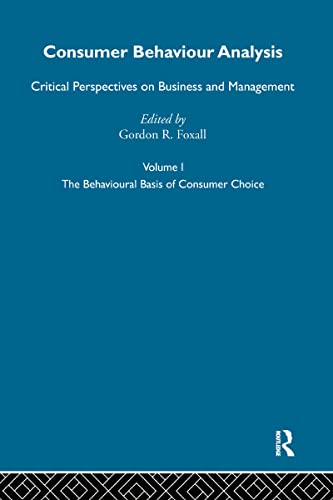 Beispielbild fr Consumer Behaviour Analysis: Critical Perspectives on Business and Management ( 4 volume - SET) zum Verkauf von Atticus Books