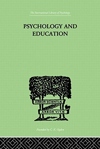 Imagen de archivo de Psychology And Education (International Library of Psychology) a la venta por Chiron Media