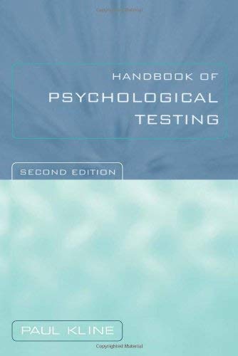 9780415211574: Handbook of Psychological Testing