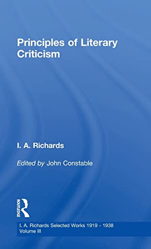 9780415217347: Principles of Literary Criticism V3: 03 (Selections)