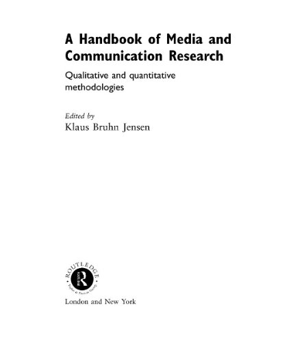 9780415225144: A Handbook of Media and Communication Research: Qualitative and Quantitative Methodologies