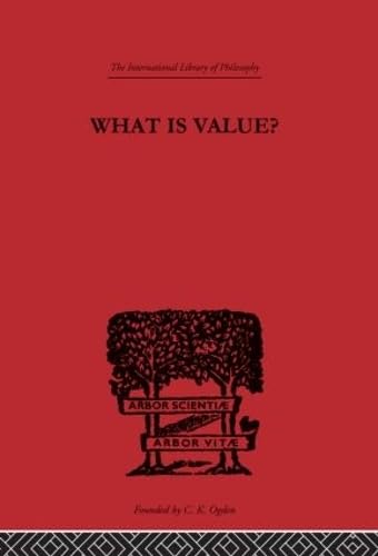 Beispielbild fr What Is Value? zum Verkauf von Blackwell's