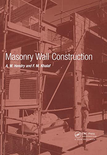 Beispielbild fr Masonry Wall Construction zum Verkauf von Better World Books